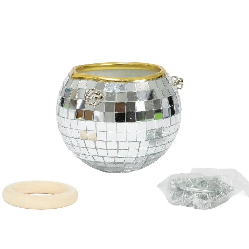 Silver Disco Ball Planter 5